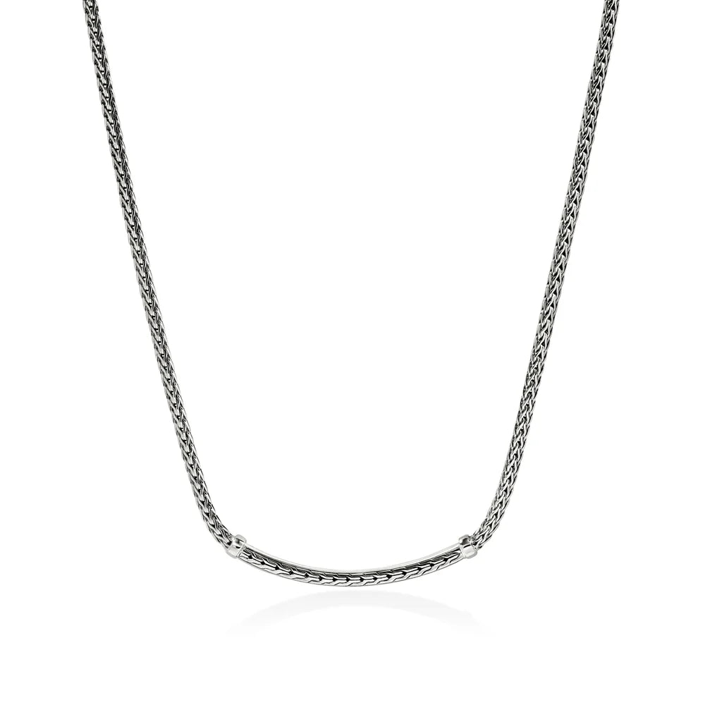 JH Essential Pave Necklace, Sterling Silver, Gemstones, 2.5MM