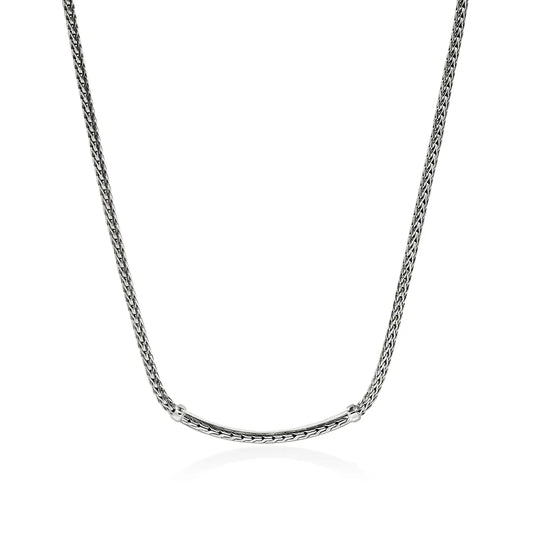 JH Essential Pave Necklace, Sterling Silver, Gemstones, 2.5MM