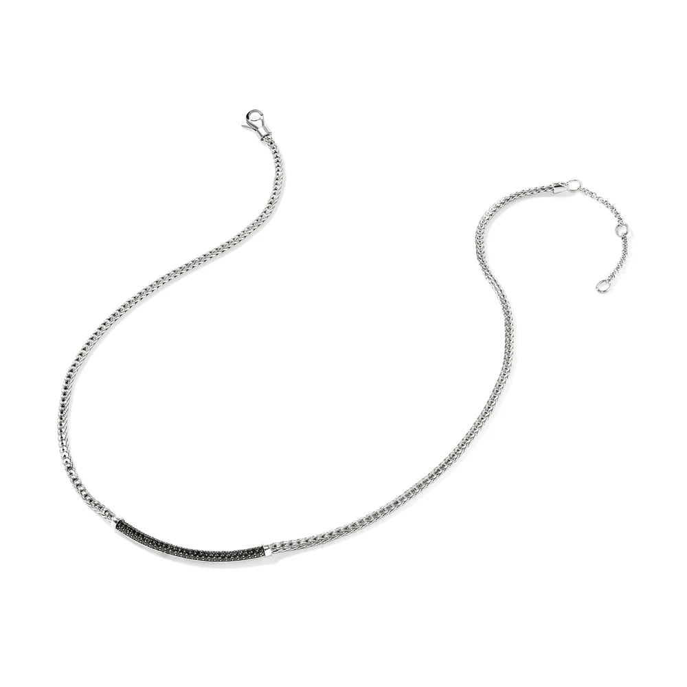 JH Essential Pave Necklace, Sterling Silver, Gemstones, 2.5MM