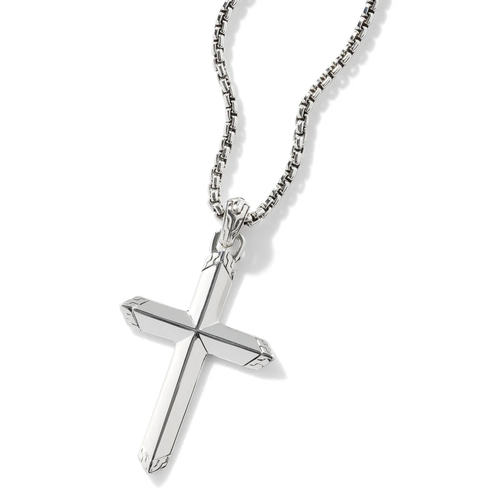 Cross Pendant Necklace, Sterling Silver
