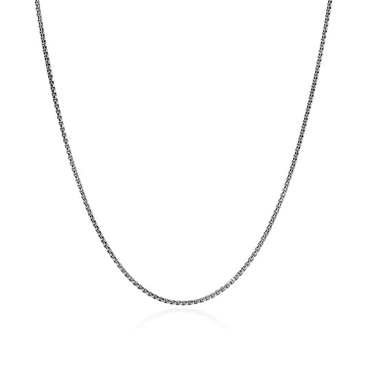 Box Chain Necklace, Sterling Silver, 1.6MM