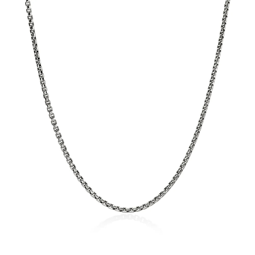 Box Chain Necklace, Sterling Silver, 2.7MM