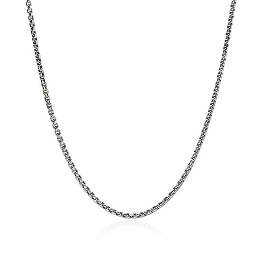 Box Chain Necklace, Sterling Silver, 2.7MM