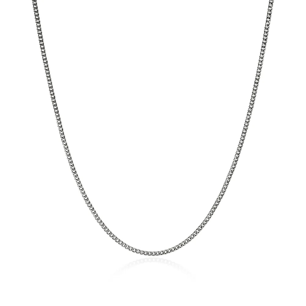 Curb Chain Necklace, Sterling Silver, 2.1MM