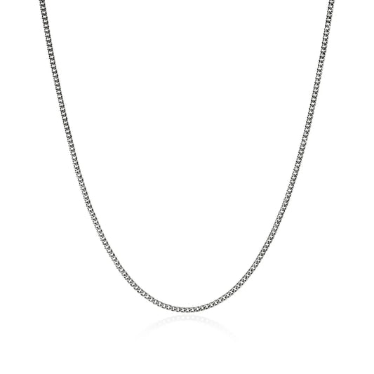 Curb Chain Necklace, Sterling Silver, 2.1MM