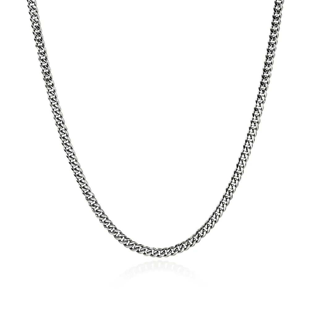 Curb Chain Necklace, Sterling Silver, 3.9MM