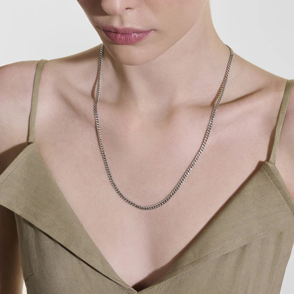 Curb Chain Necklace, Sterling Silver, 3.9MM