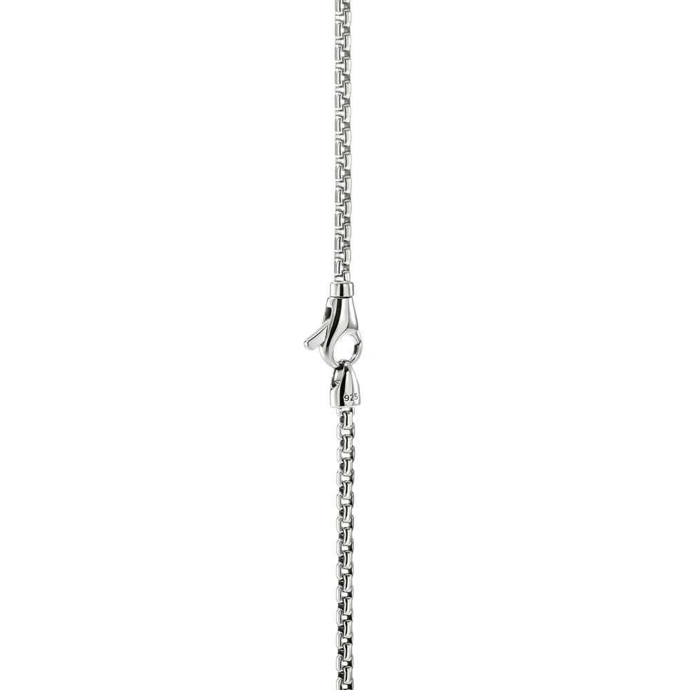 Icon 50 Tag Pendant Necklace, Sterling Silver