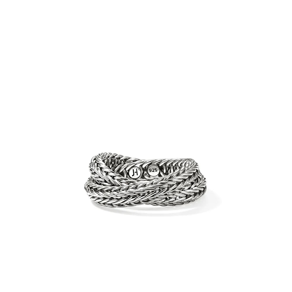 Icon Chevron Crossover Ring, Sterling Silver