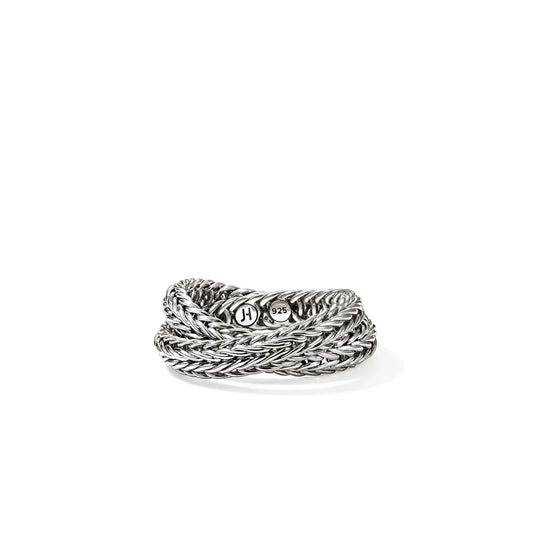 Icon Chevron Crossover Ring, Sterling Silver