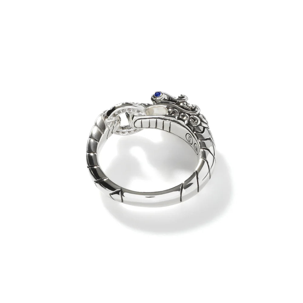 Naga Ring, Sterling Silver, Diamonds