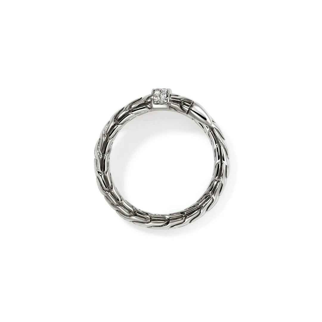 Spear Ring, Sterling Silver, Diamonds