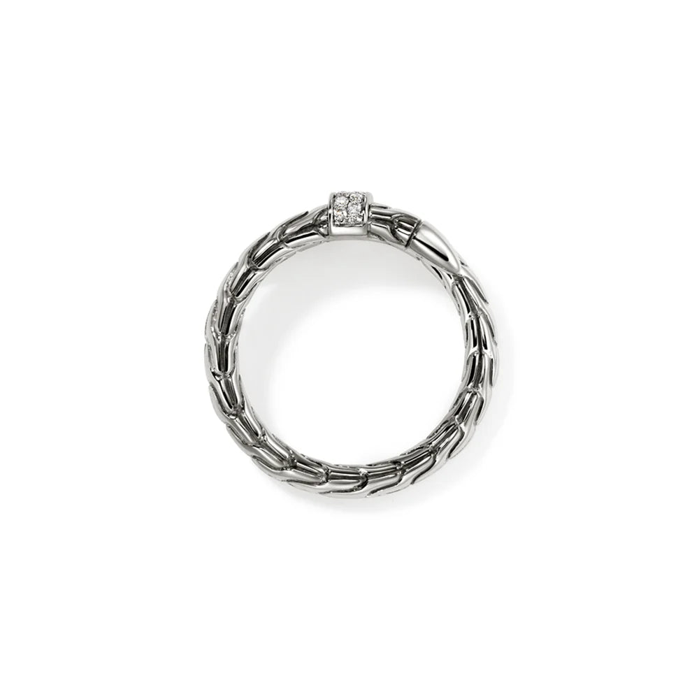 Spear Ring, Sterling Silver, Diamonds