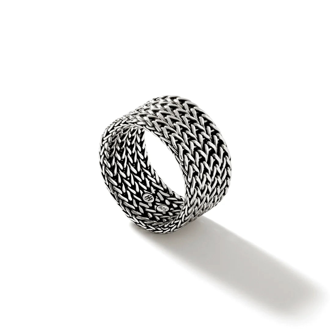 Icon Link Ring, Sterling Silver, 12MM