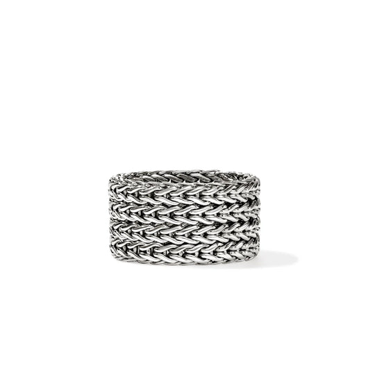 Icon Link Ring, Sterling Silver, 12MM