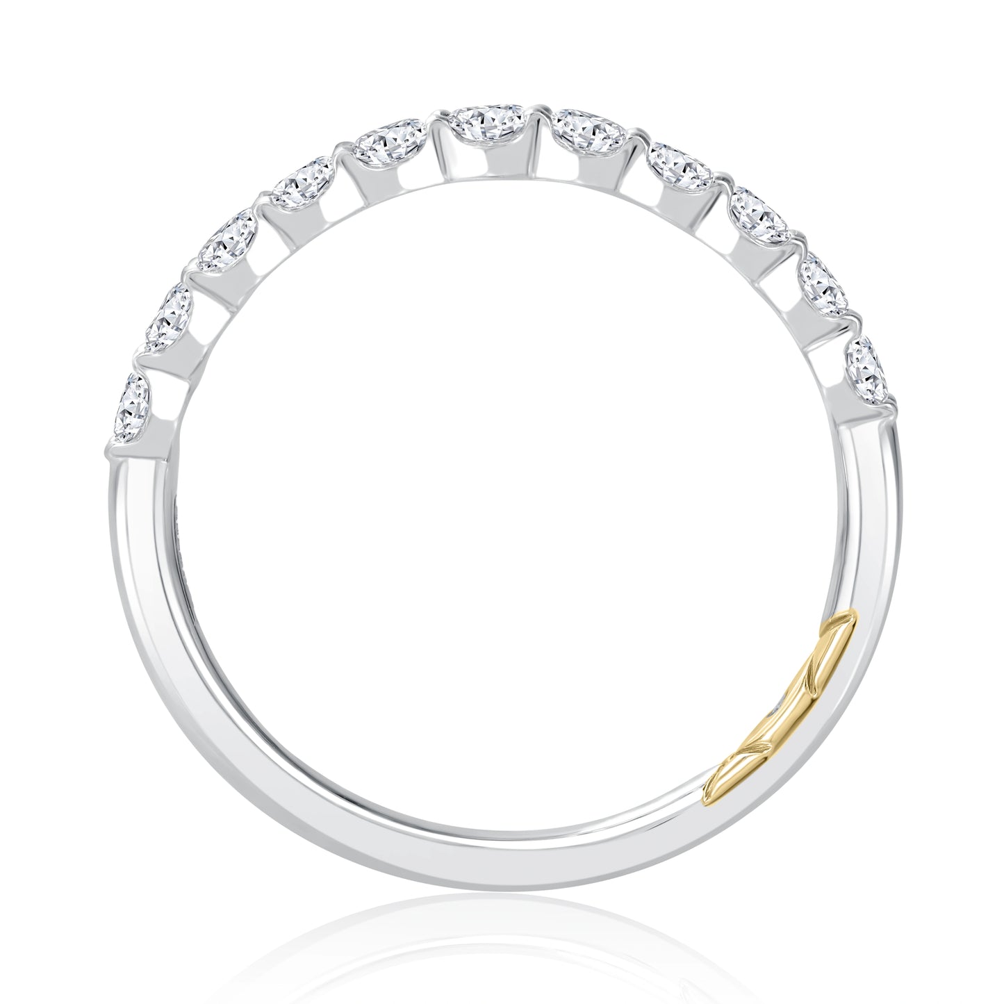 Classic Oval Shaped Halfway Diamond Band