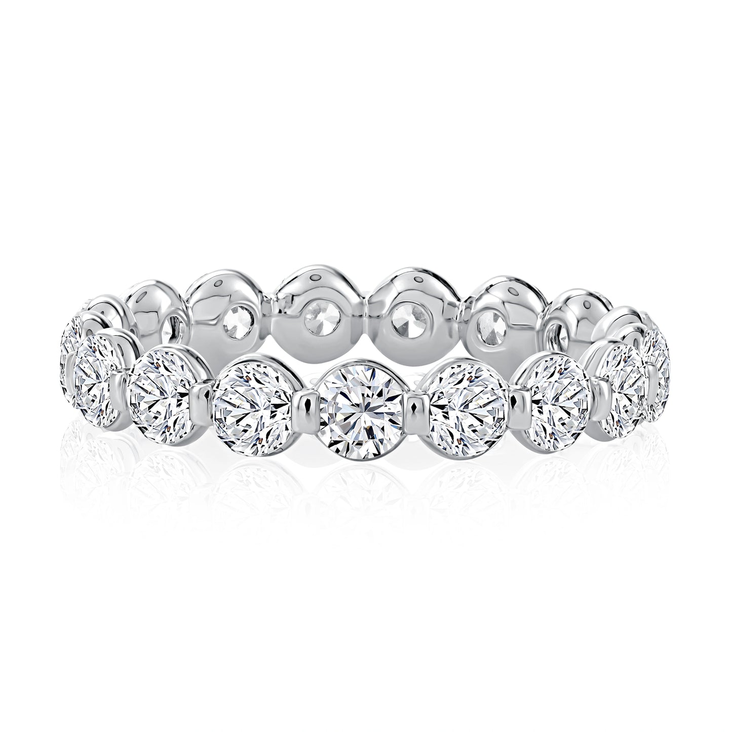 Classic Single Shared Eternity Round Diamond Band