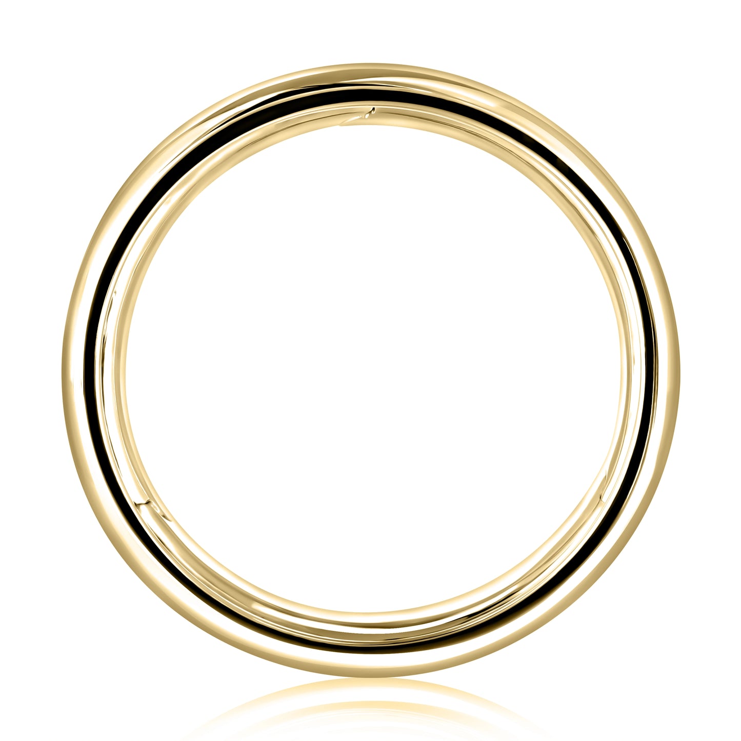 High Polish Soft Domed Yellow Gold Band