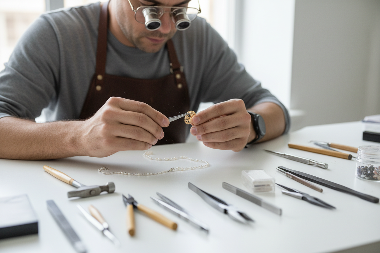 Jewelry Repair on a light background
