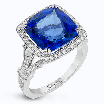 Simon G Fashion Color Ring In 18K Gold With Diamonds (White)