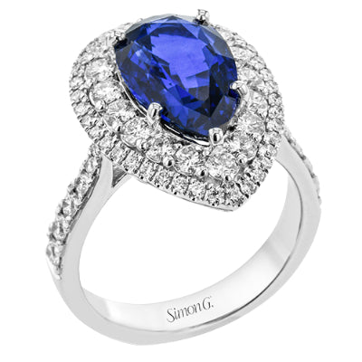 Simon G Fashion Color Ring In 18K Gold With Diamonds (White)