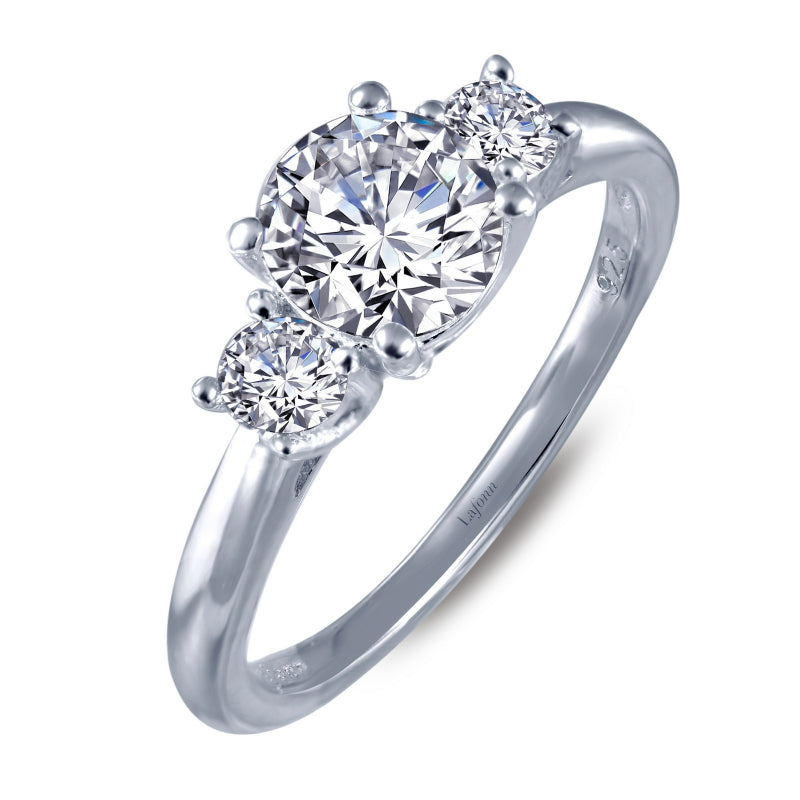 Lafonn Three-Stone Engagement Ring