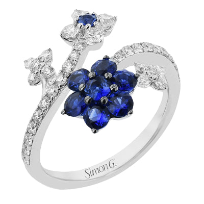 Simon G Fashion Color Ring In 18K Gold With Diamonds (White)