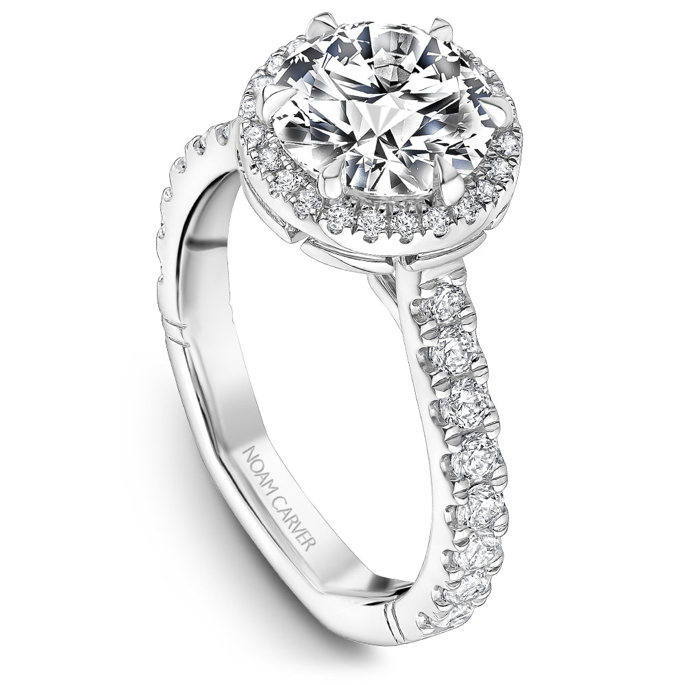 Noam Carver Engagement Ring Platinum With 52 RD TCW 0.70ct