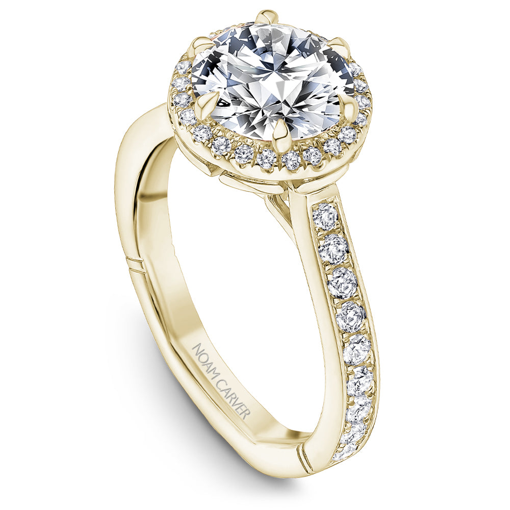 Noam Carver Engagement Ring Yellow 18k Gold With 54 RD TCW 0.55ct