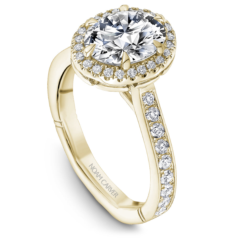 Noam Carver Engagement Ring Yellow 18k Gold With 54 RD TCW 0.60ct