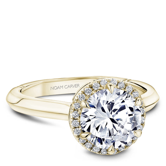 Noam Carver Engagement Ring Yellow 18k Gold With 36 RD TCW 0.19ct