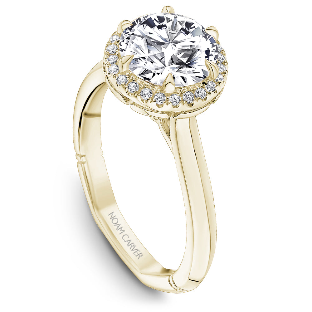 Noam Carver Engagement Ring Yellow 18k Gold With 36 RD TCW 0.19ct