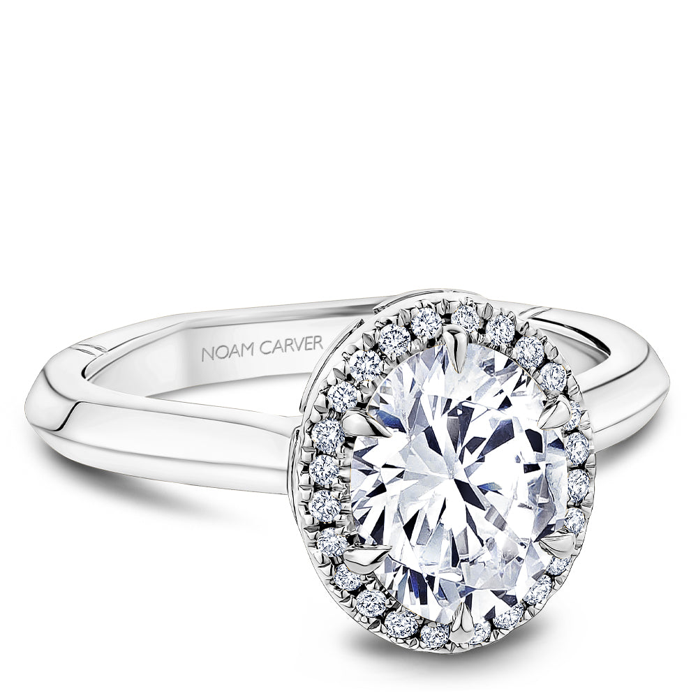 Noam Carver Engagement Ring Platinum With 36 RD TCW 0.23ct