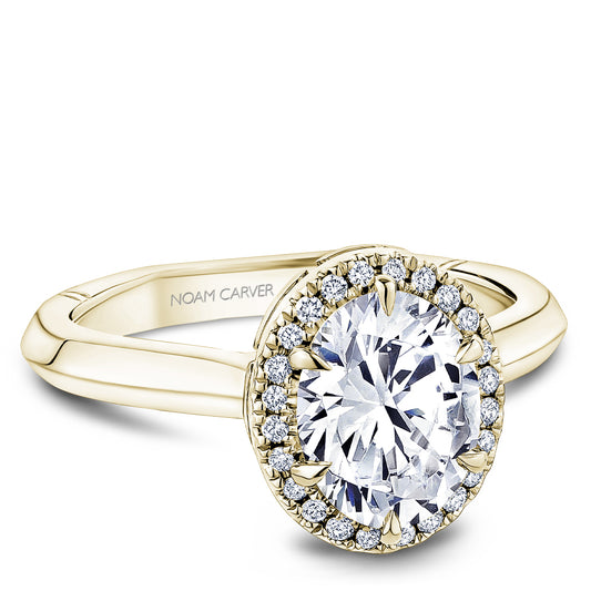Noam Carver Engagement Ring Yellow 14k Gold With 36 RD TCW 0.23ct