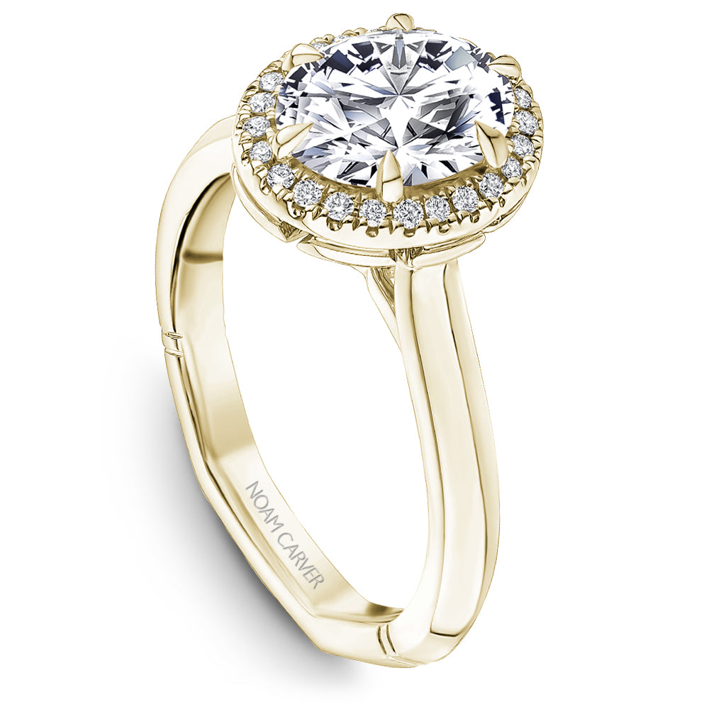 Noam Carver Engagement Ring Yellow 14k Gold With 36 RD TCW 0.23ct