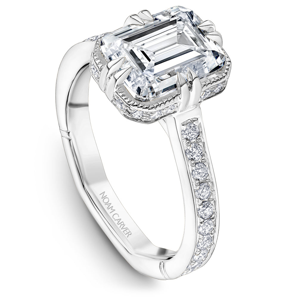 Noam Carver Engagement Ring Platinum With 36 RD TCW 0.38ct