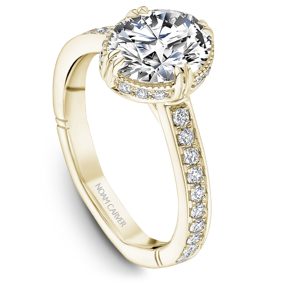 Noam Carver Engagement Ring Yellow 18k Gold With 32 RD TCW 0.36ct