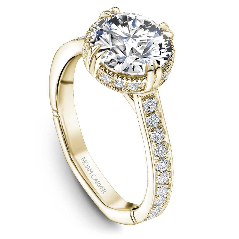 Noam Carver Engagement Ring Yellow 18k Gold With 32 RD TCW 0.36ct