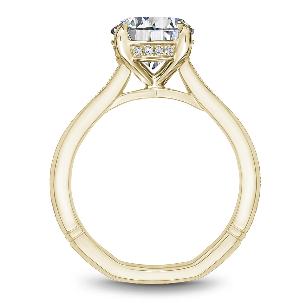 Noam Carver Engagement Ring Yellow 14k Gold With 16 RD TCW 0.05ct