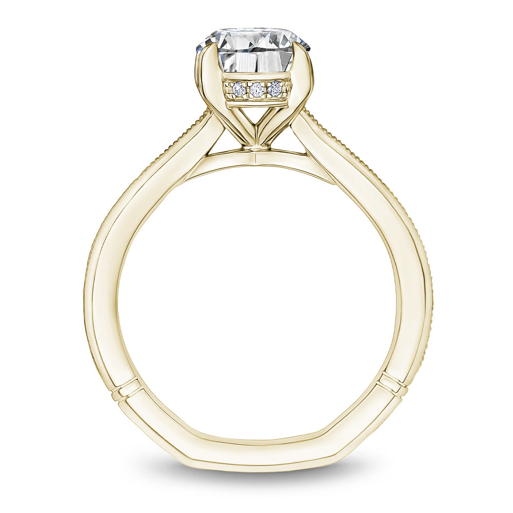 Noam Carver Engagement Ring Yellow 14k Gold With 12 RD TCW 0.04ct