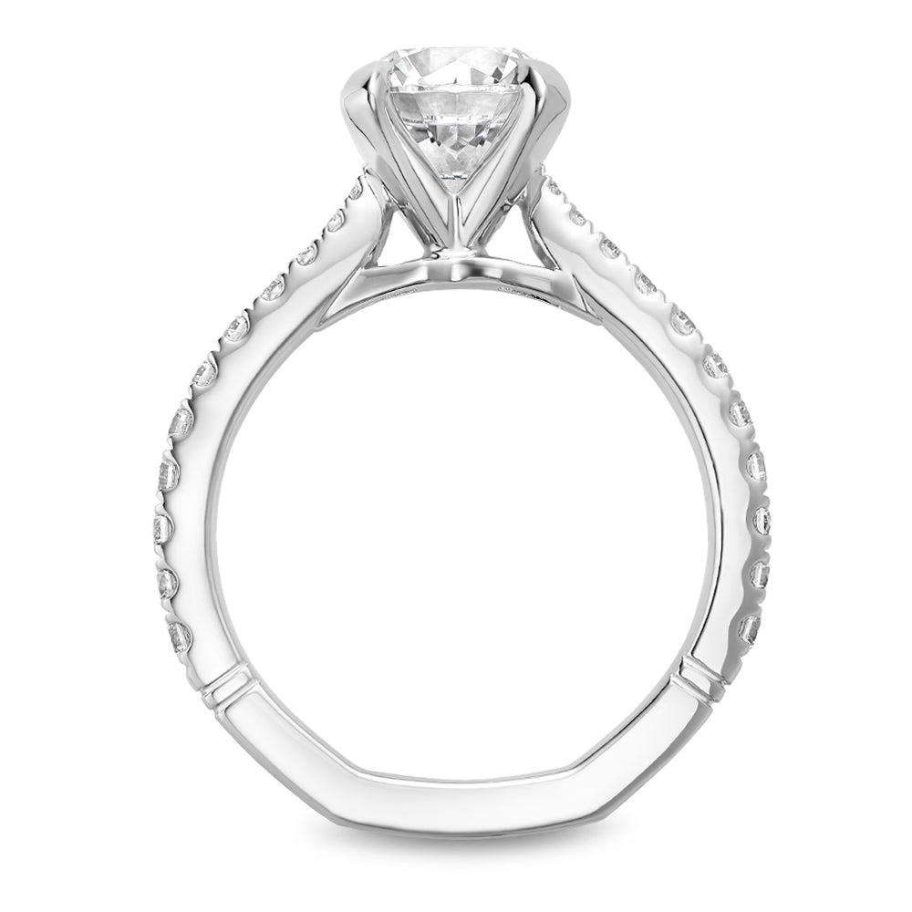 Noam Carver Engagement Ring Platinum With 22 RD TCW 0.37ct