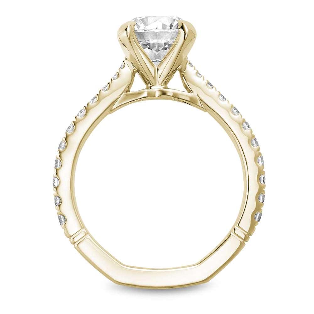 Noam Carver Engagement Ring Yellow 18k Gold With 22 RD TCW 0.37ct