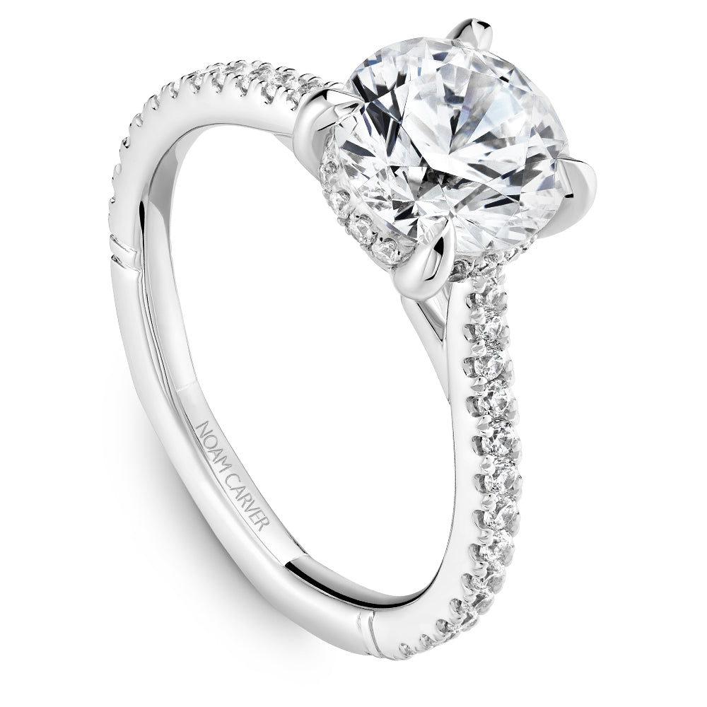 Noam Carver Engagement Ring Platinum With 42 RD TCW 0.33ct