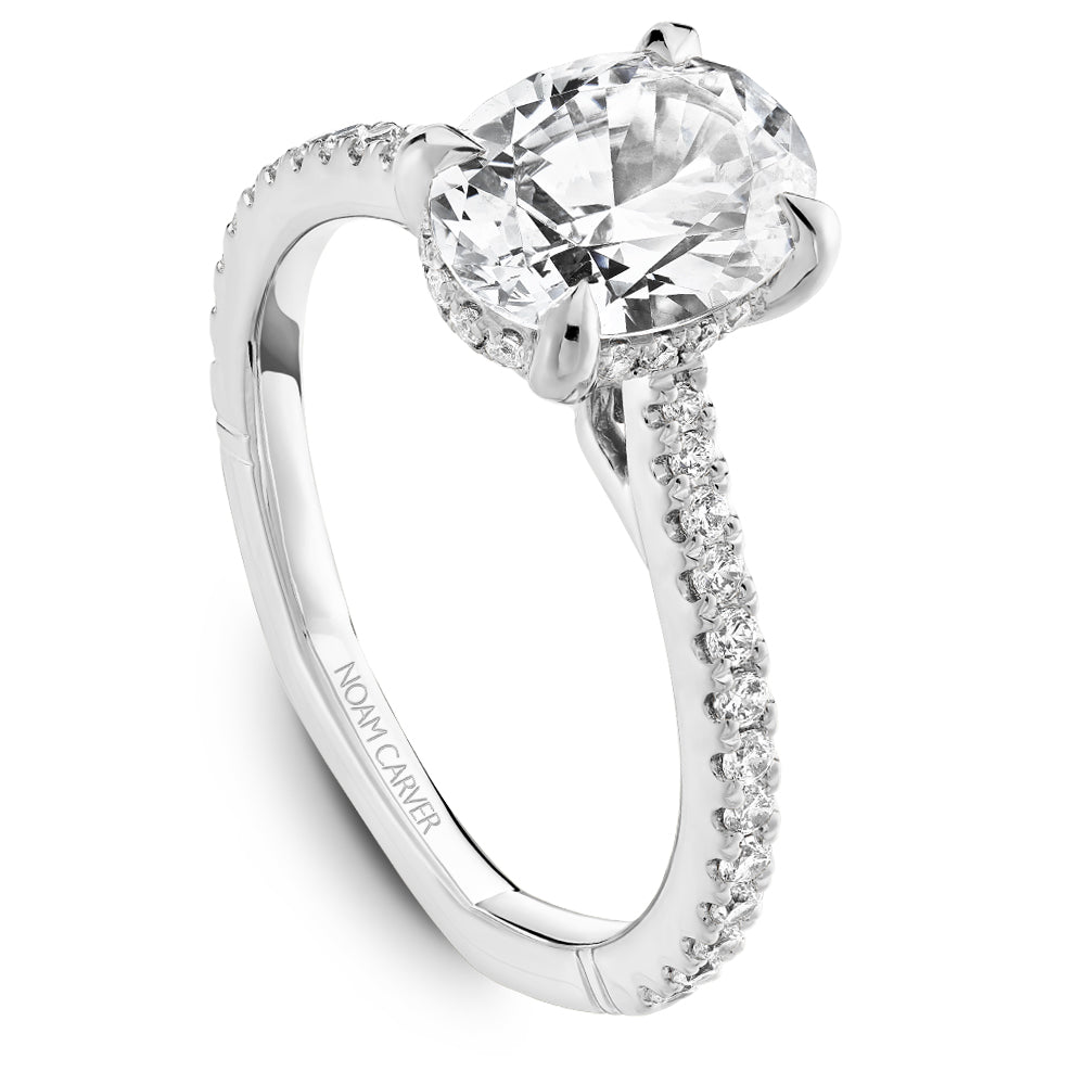 Noam Carver Engagement Ring Platinum With 42 RD TCW 0.33ct