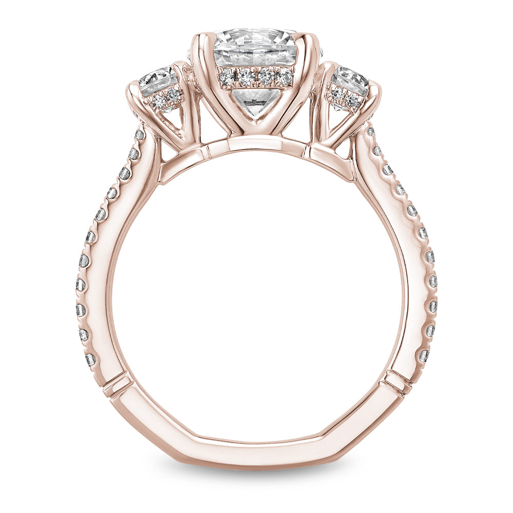 Noam Carver Engagement Ring Rose 18k Gold With 44 RD TCW 0.79ct