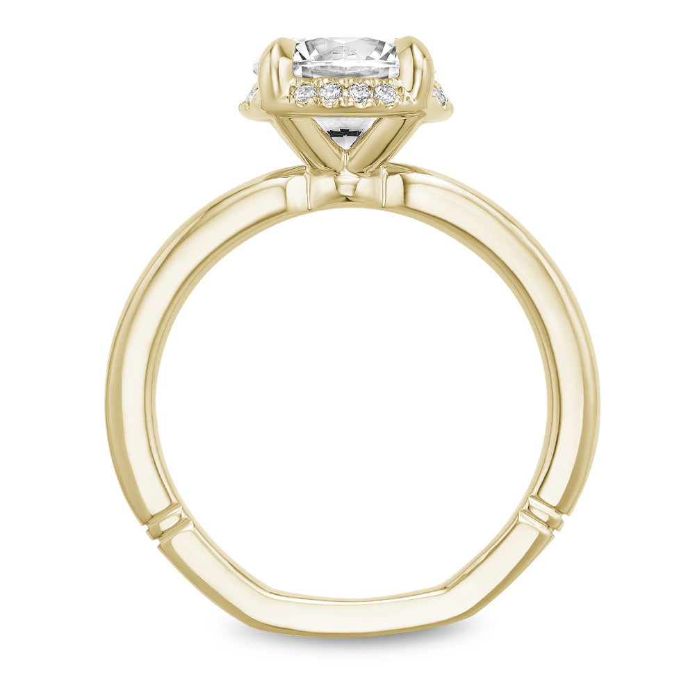 Noam Carver Engagement Ring Yellow 14k Gold With 16 RD TCW 0.08ct