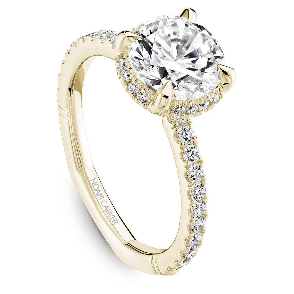 Noam Carver Engagement Ring Yellow 14k Gold With 38 RD TCW 0.38ct