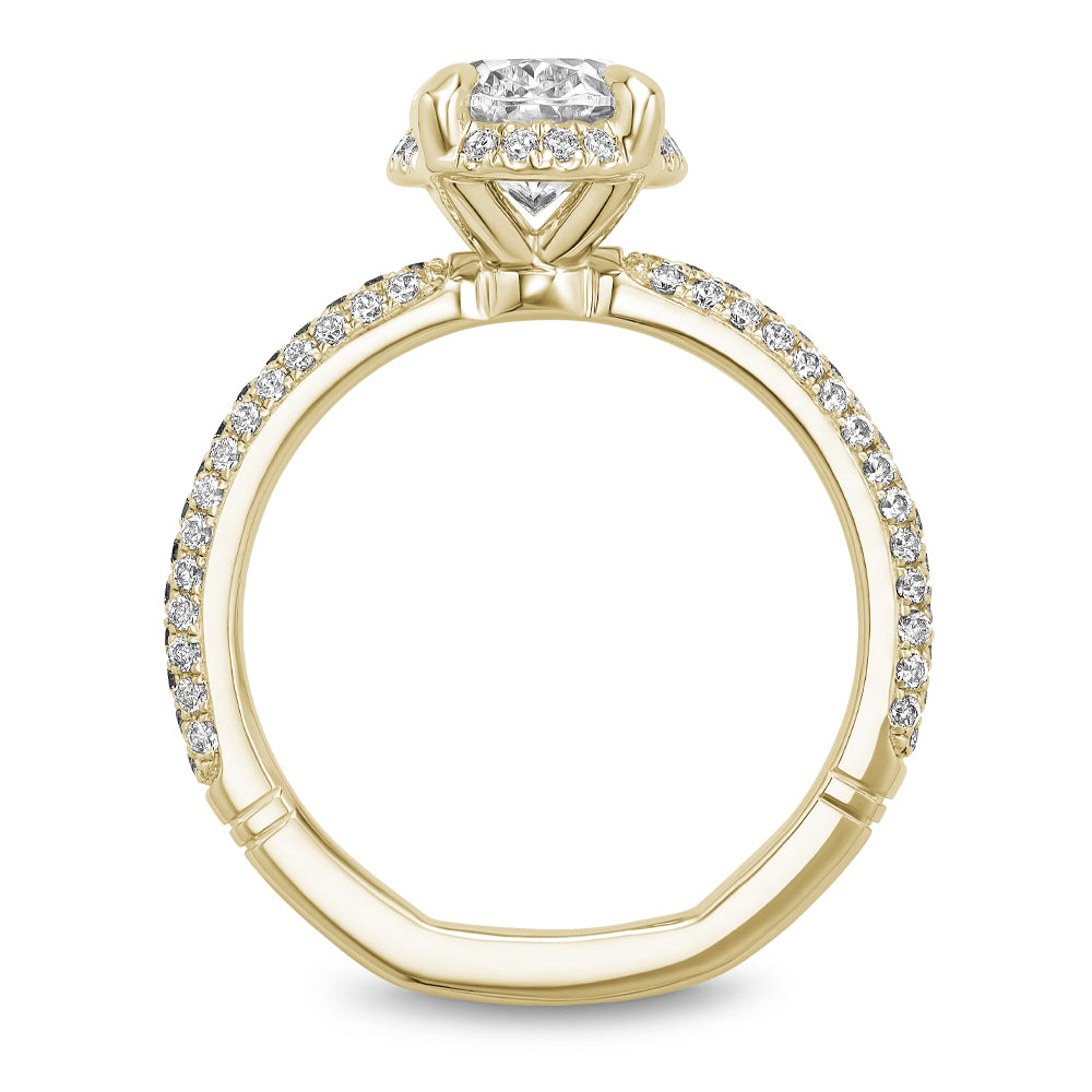 Noam Carver Engagement Ring Yellow 14k Gold With 104 RD TCW 0.54ct