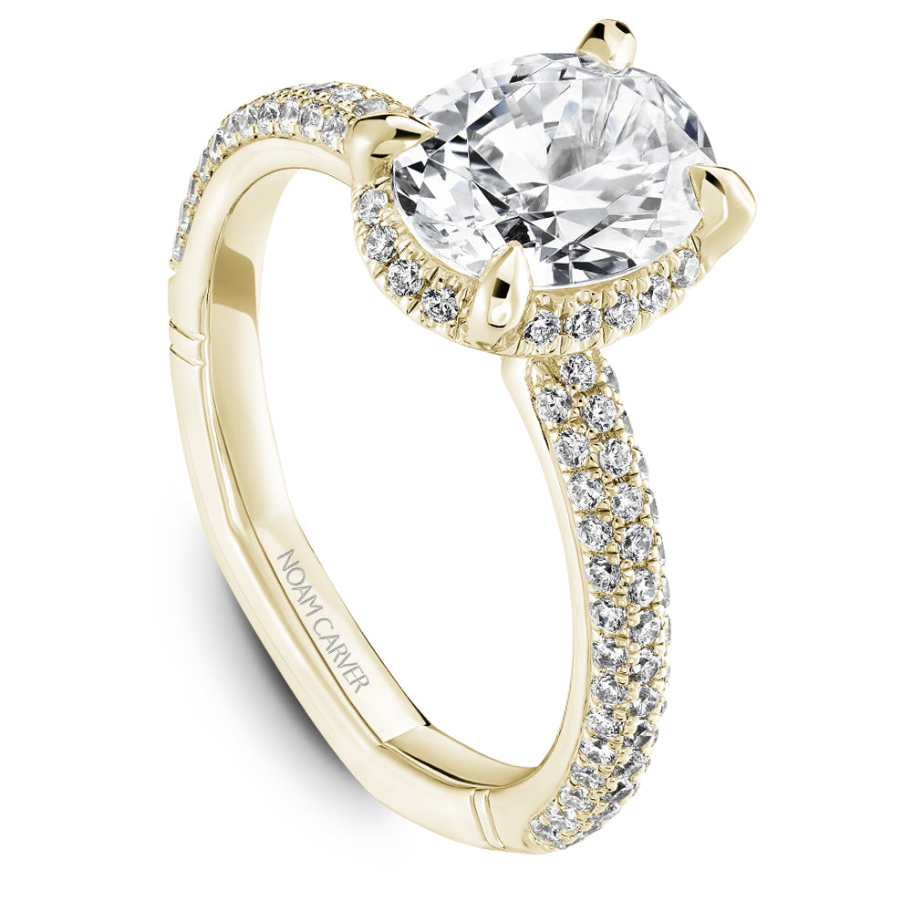 Noam Carver Engagement Ring Yellow 18k Gold With 104 RD TCW 0.54ct