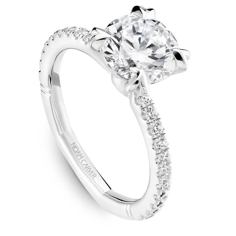 Noam Carver Engagement Ring Platinum With 22 RD TCW 0.31ct
